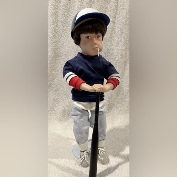 NEW LOW PRICE! Vintage “On Deck” by Carole Jeane porcelain Tommy baseball player - Picture 1 of 8